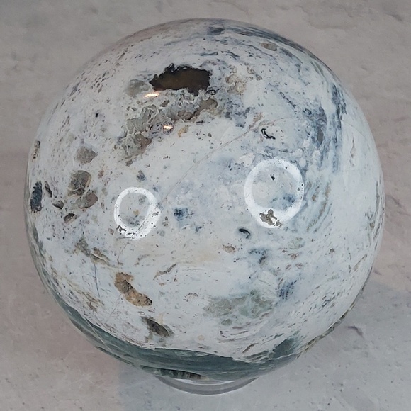 Ocean Jasper Sphere | Joy • Renewal • Emotional Harmony - Picture 5 of 9
